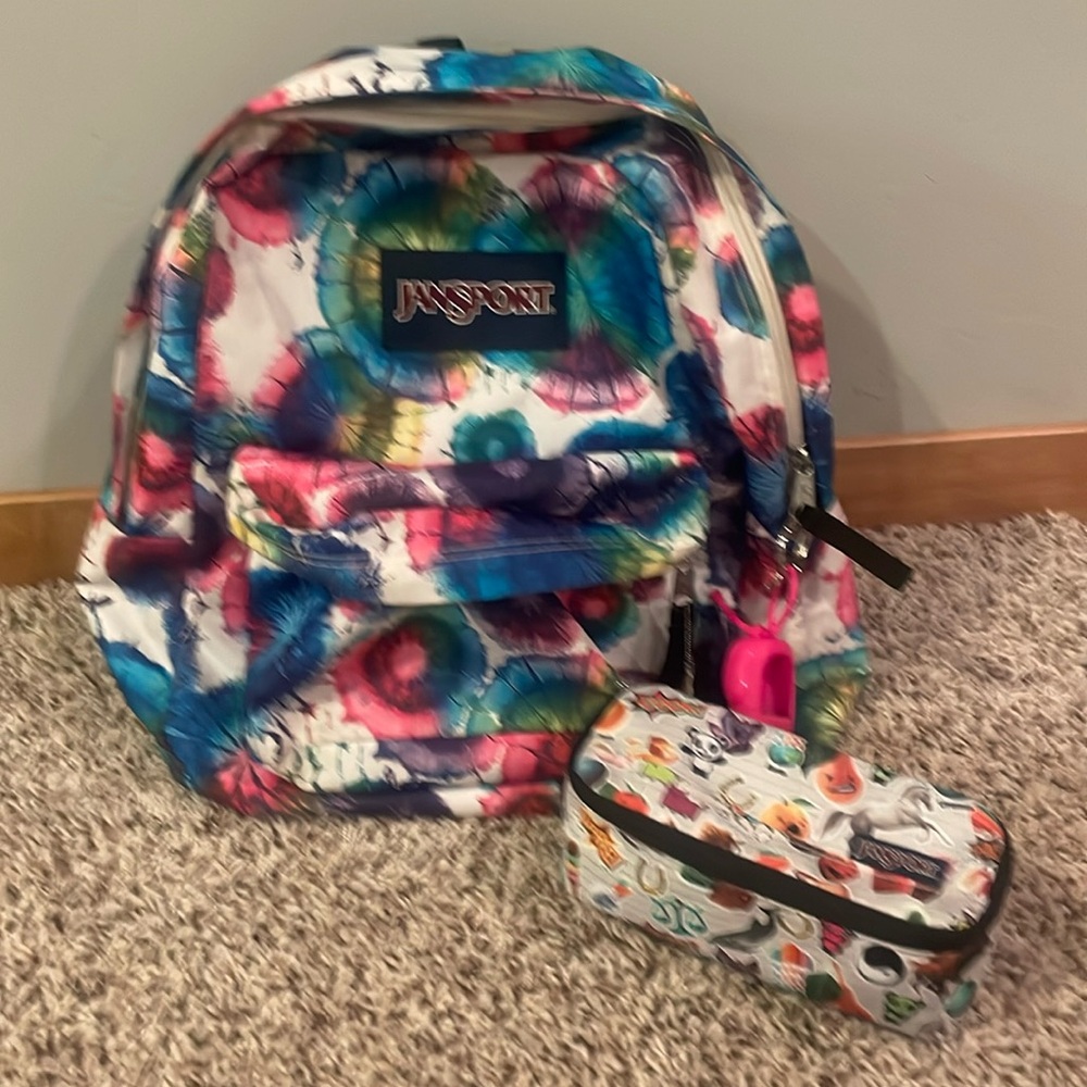 Jansport backpack and pencil case